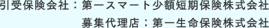 引受保険会社：第一スマート少額短期保険株式会社募集代理店：第一生命保険株式会社