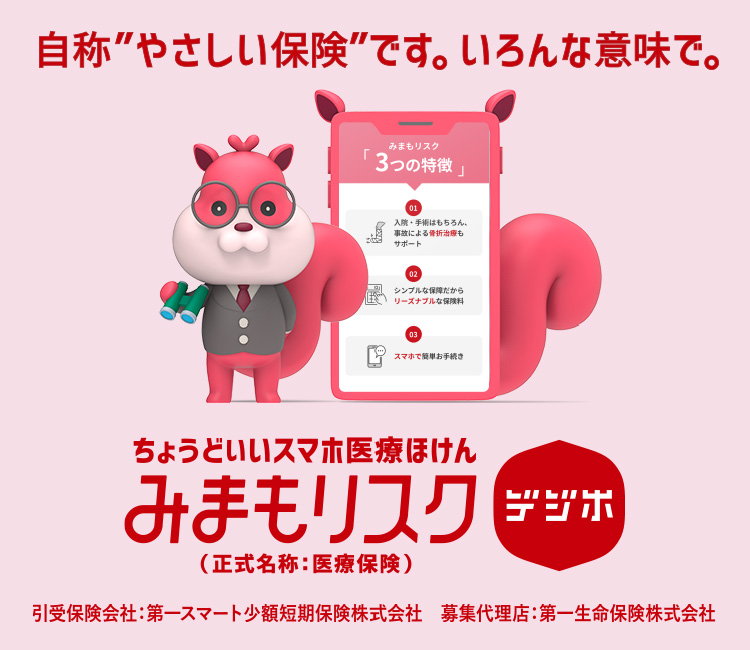 ちょうどいいスマホ医療ほけん みまもリスク